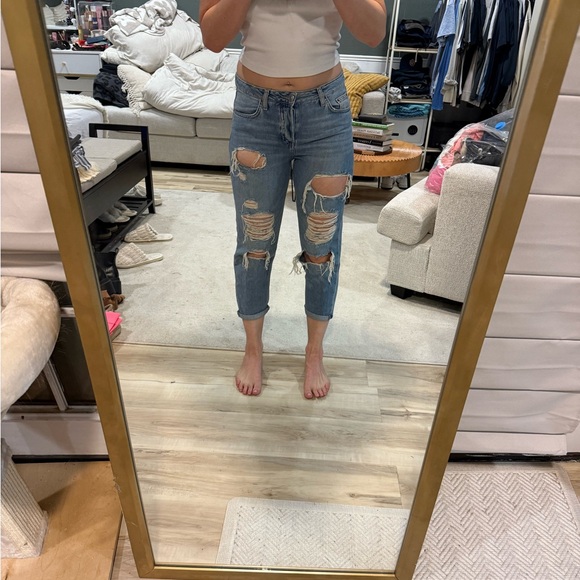 Top Shop Hayden Ripped High Rise Denim - 26 - Picture 1 of 5